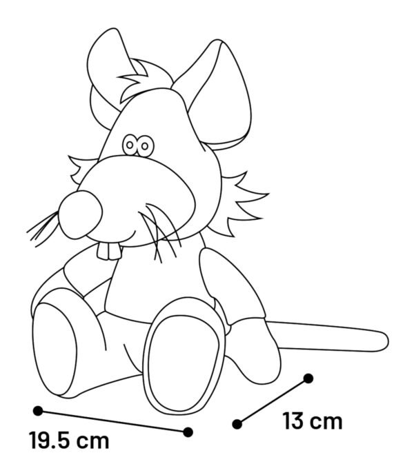 SPEELGOED MOLLY MUIS GRIJS - Afbeelding 2