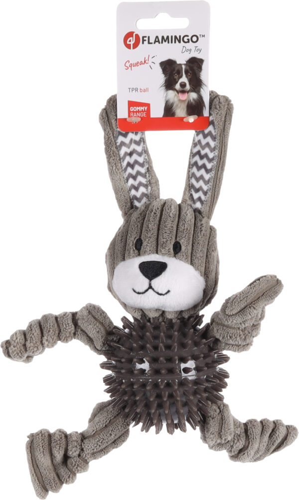 SPEELGOED GOMMY KONIJN MET BAL GRIJS - Afbeelding 2