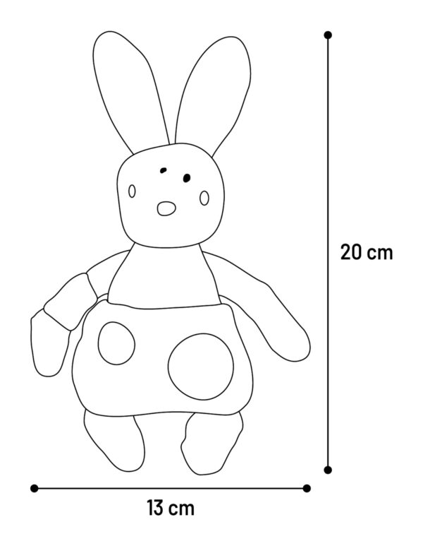 SPEELGOED PUPPY PLAKO KONIJN MEERDERE KLEUREN - Afbeelding 3