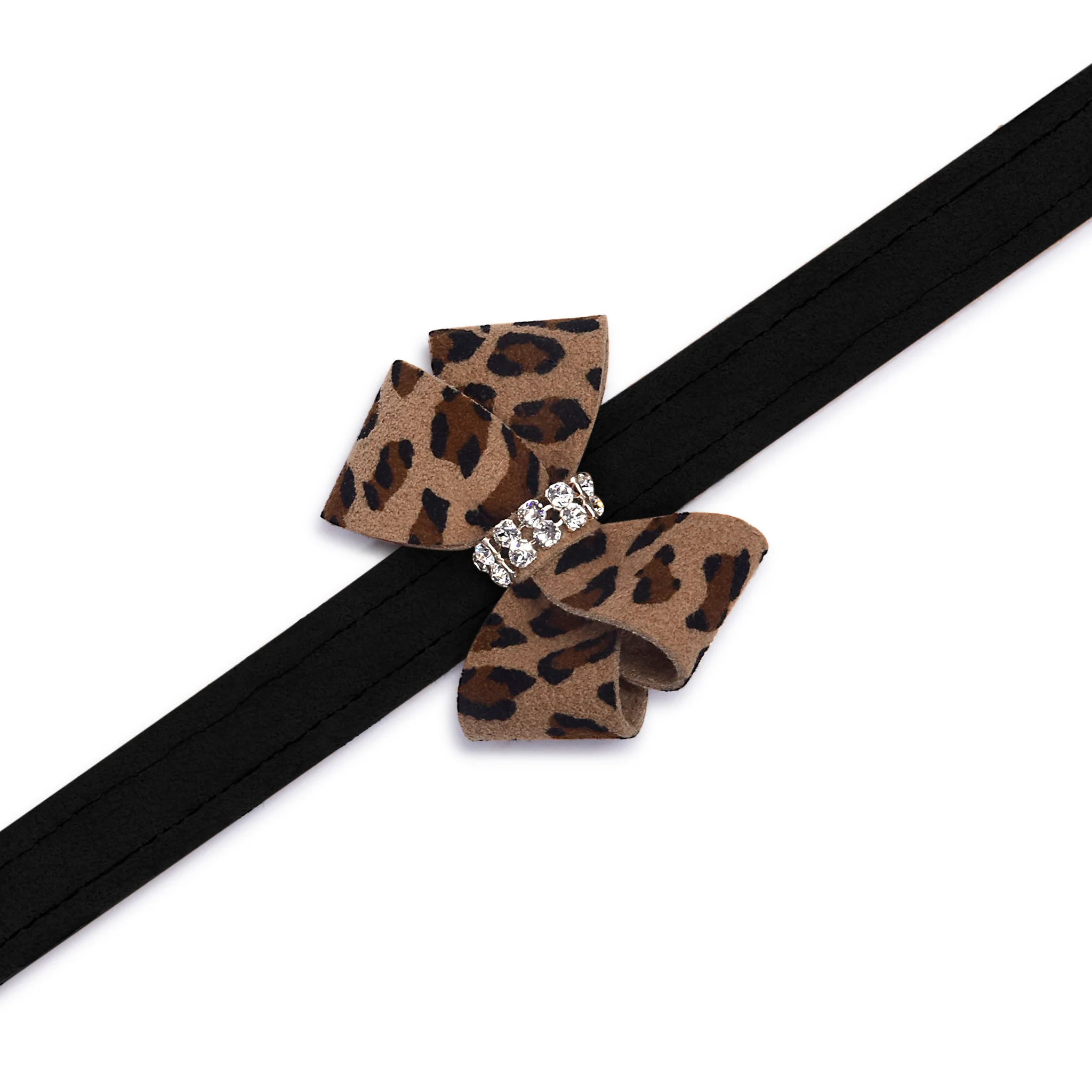 Cheetah Couture Nouveau Bow Leash And Black