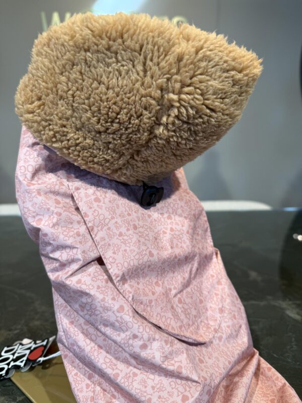 I Love My Dog Hondenjas – Maat L – Roze Kleur met Teddy Bont - Afbeelding 3