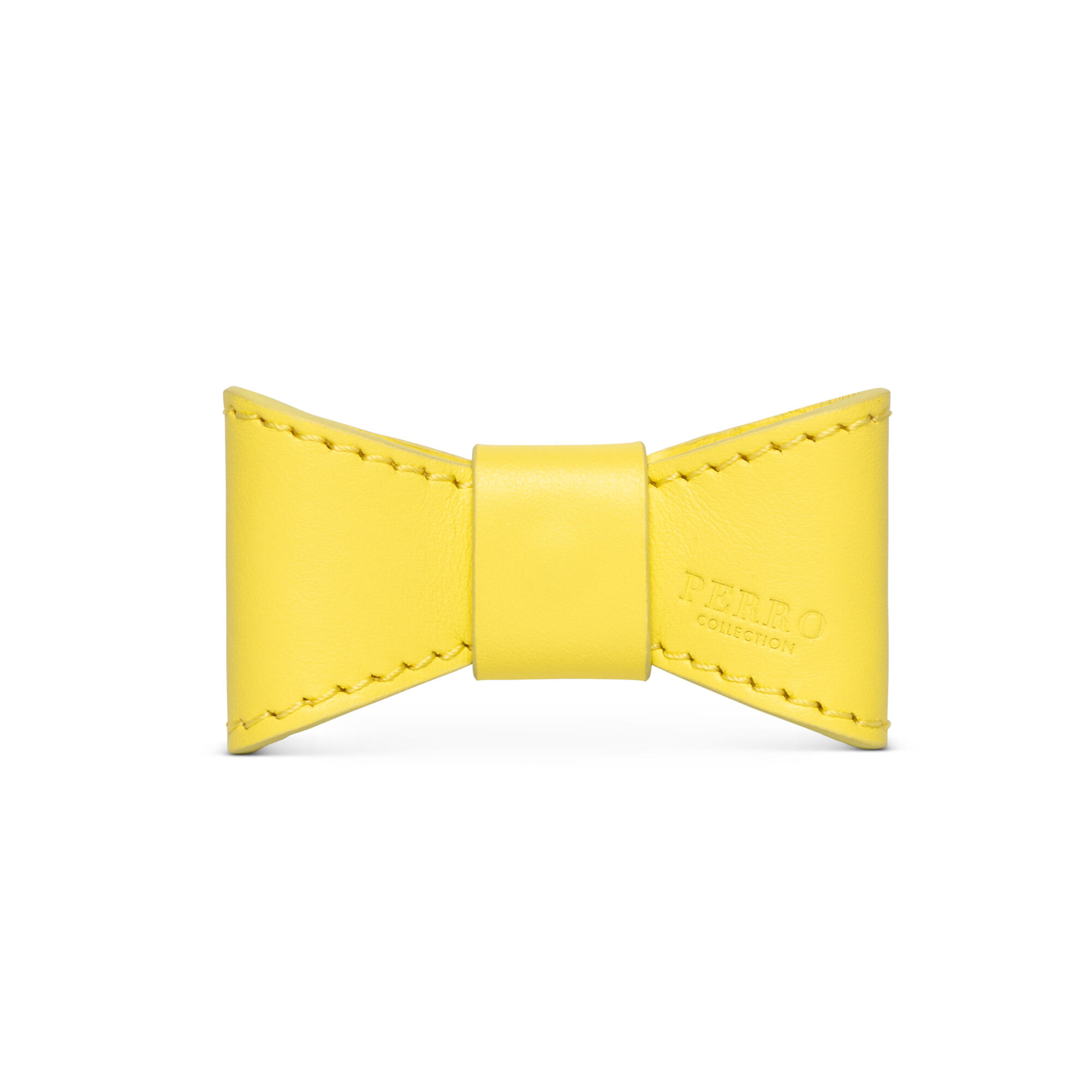 Lemon Leather Bowtie