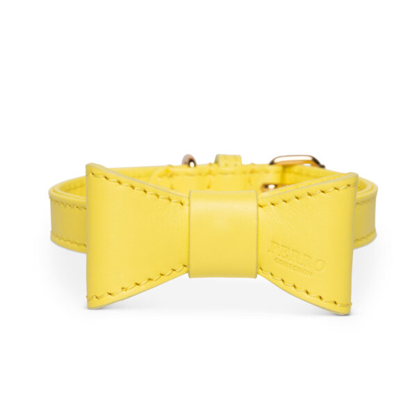 Lemon Leather Bowtie - Image 2