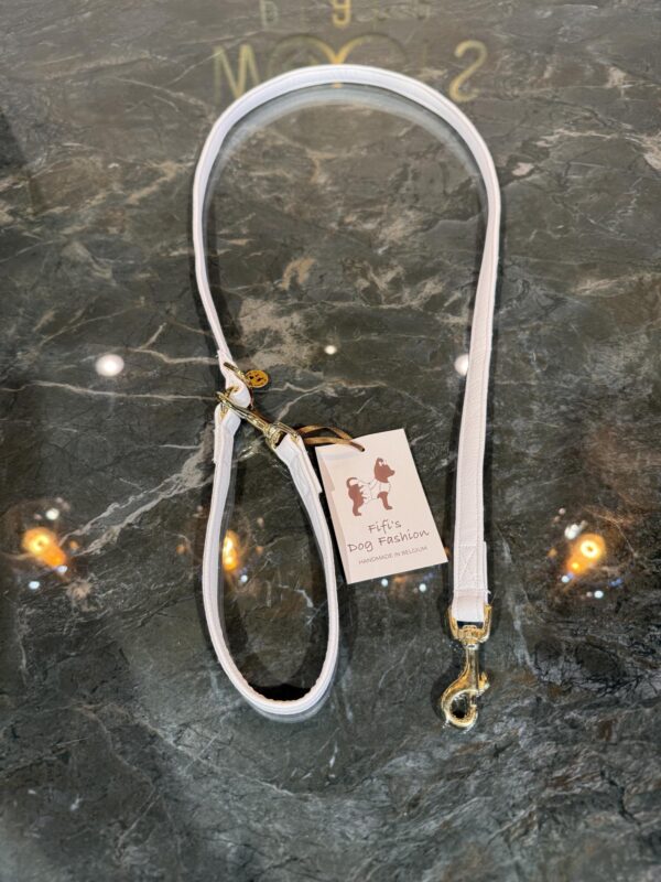 Korte Lijn  White Leather Gold