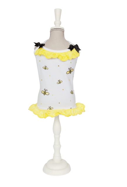 Charlotte’s Dress – Bijenjurkje (wit/geel) - Afbeelding 2