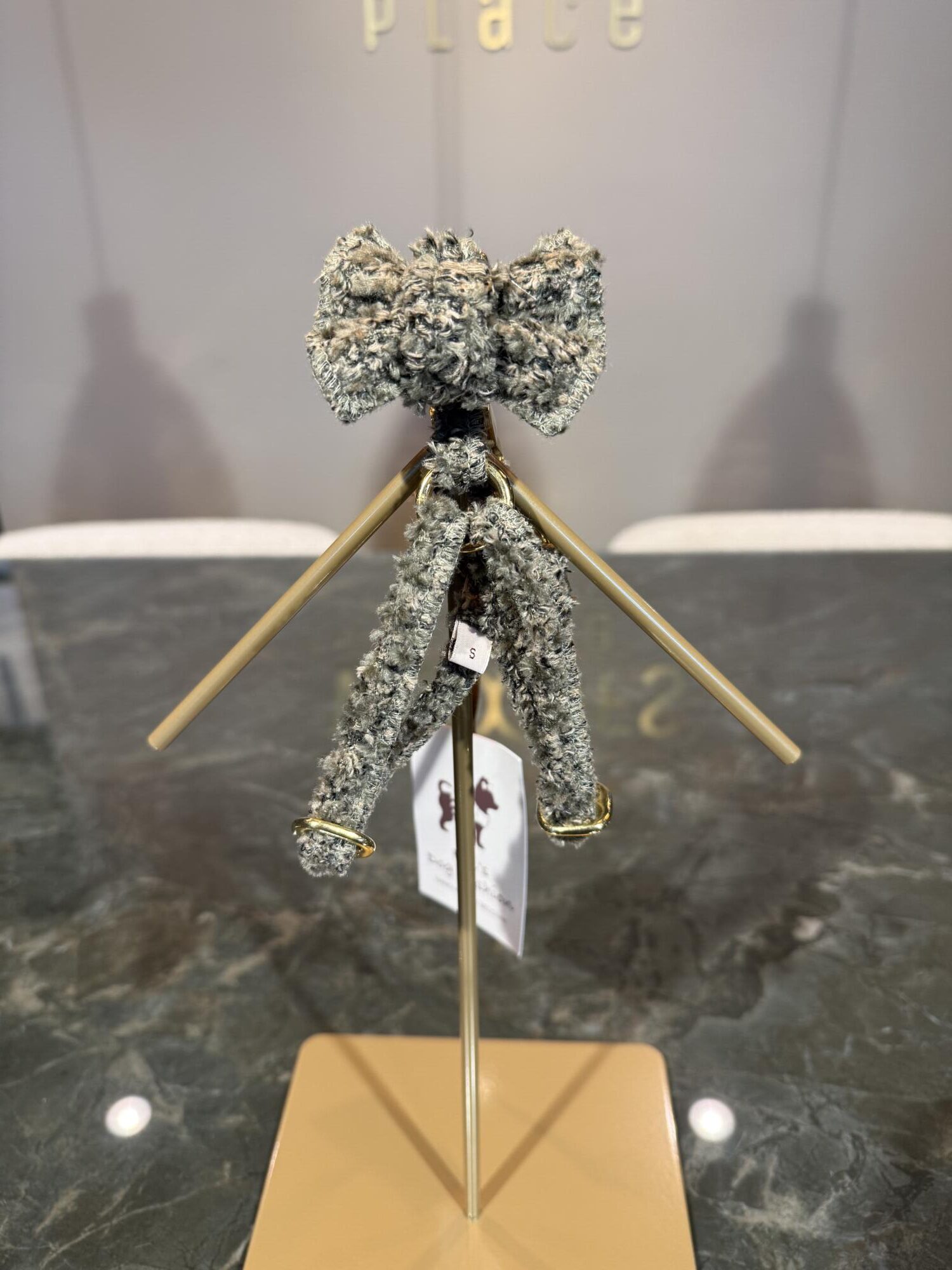 Fifi - The Lilly Clear Forest Curl + Gold Full Metal Harness