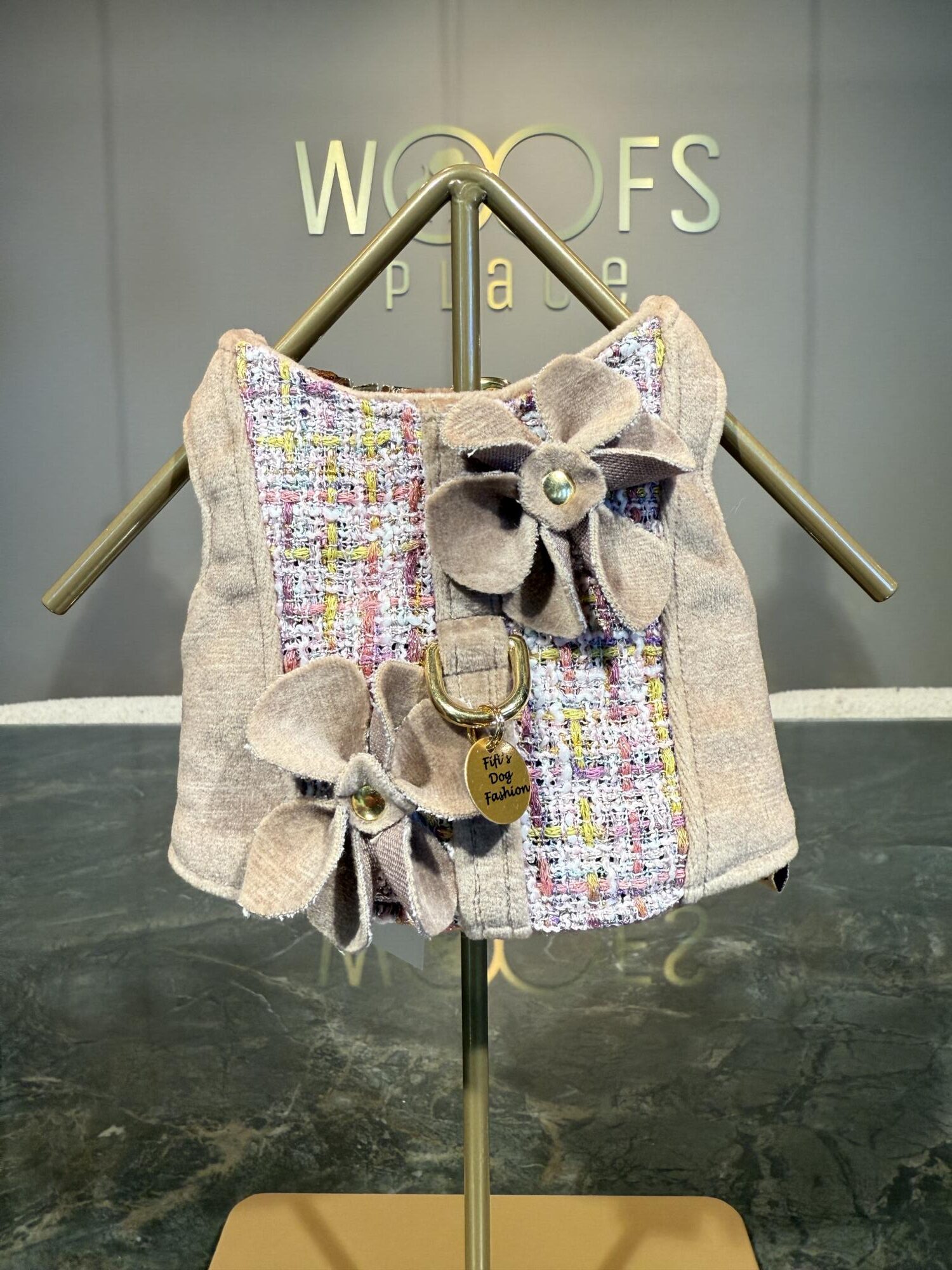 Fifi's Dogfashion - Summer Vibes Beige Velvet