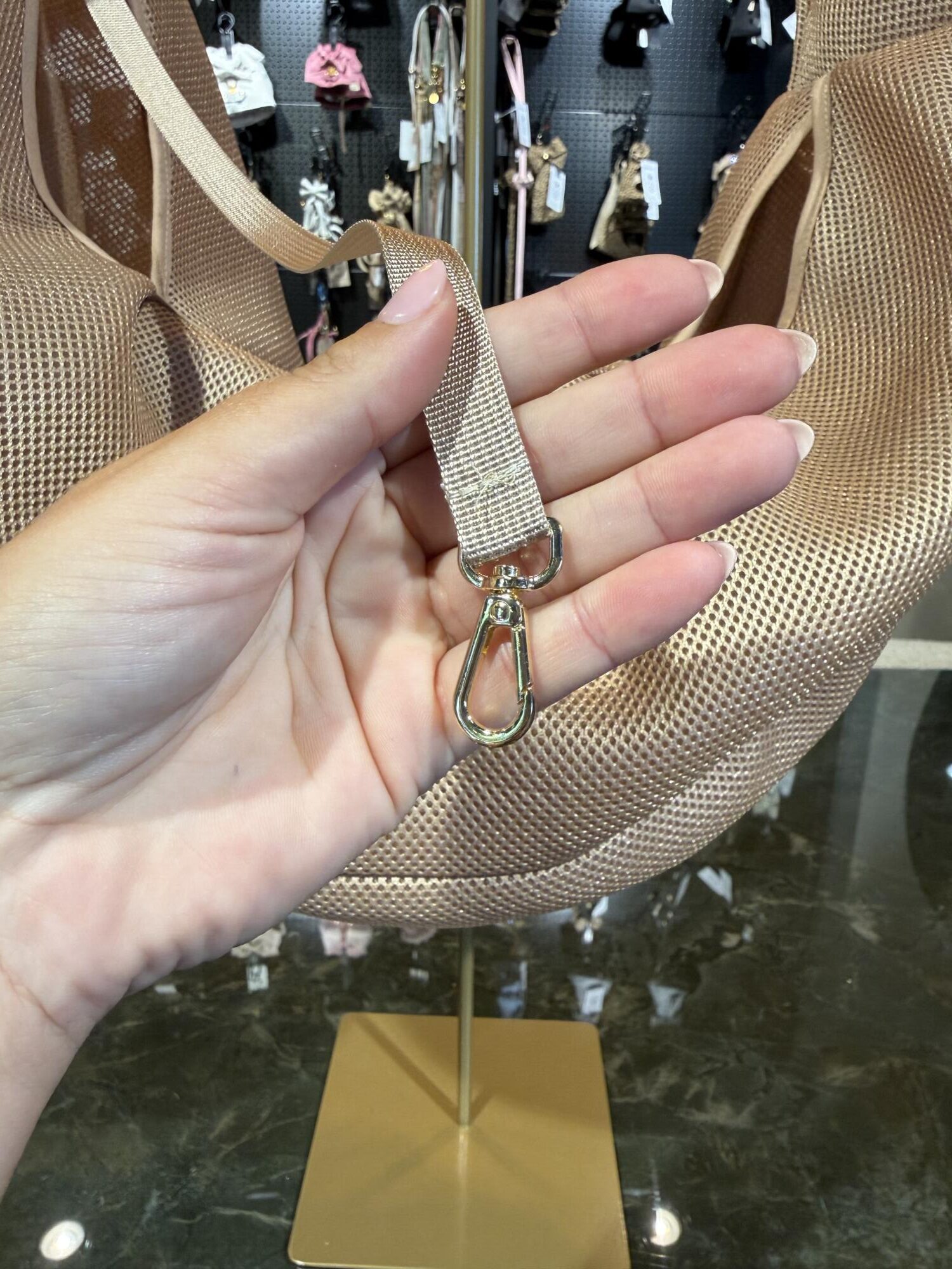 ElitePuppy Club – Zomer Draagtas Beige / Nude - Afbeelding 3