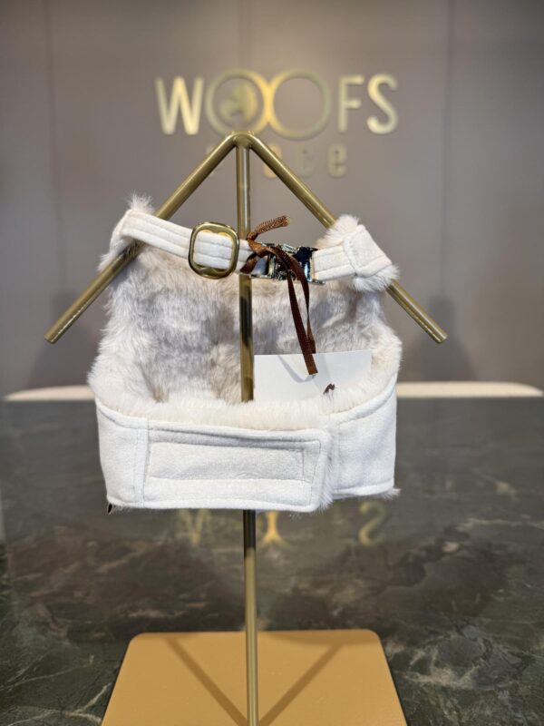 Fifi's Dog Fashion - Noya Harness Velvet Ecru gold - Image 4