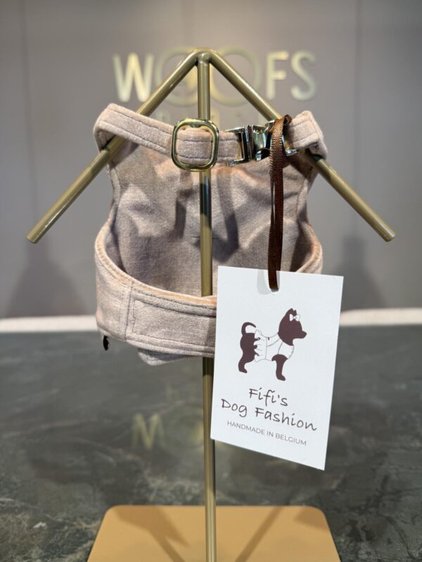 Fifi's Dogfashion - Summer Vibes Beige Velvet - Image 3