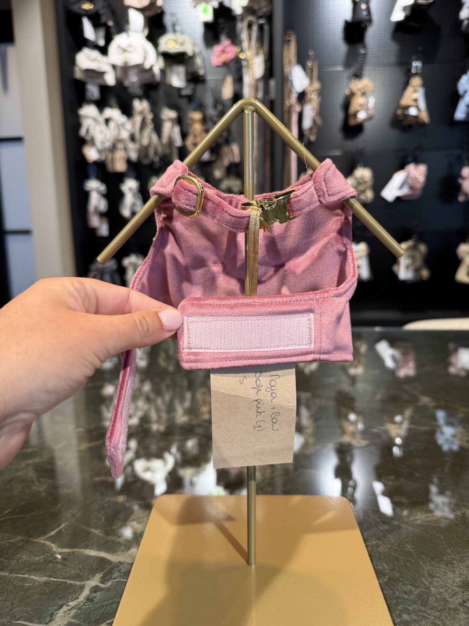 Noya Bow Soft Pink + Gold Harnas - Afbeelding 4