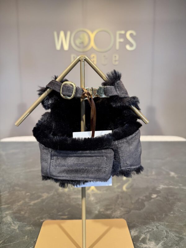 Fifi's Dog Fashion - Noya Harness Velvet Black gold - Image 3