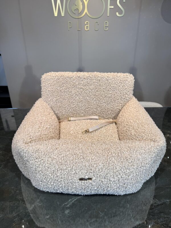 Beige Teddy Autostoel – Luxe Hondenautostoel - Afbeelding 3