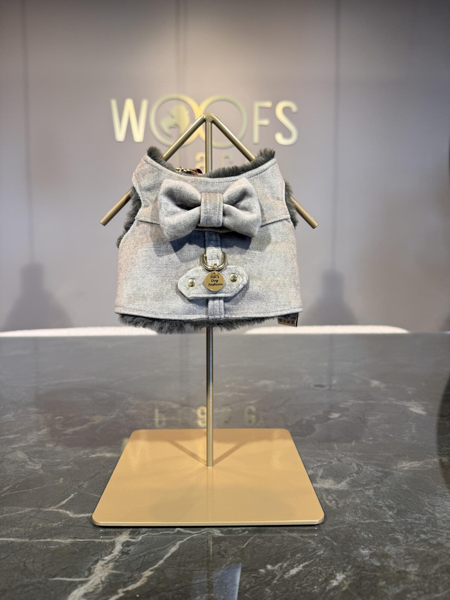 Fifi's Dog Fashion - Noya Harness Velvet Herb gold